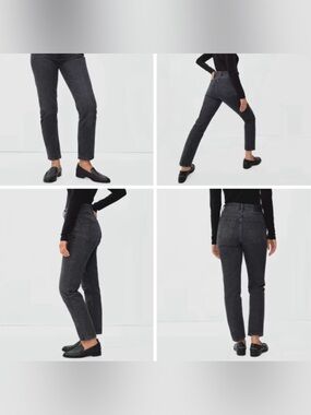Everlane The Curvy 90’s Cheeky Straight High Rise Jeans 27 Regular Washed Black